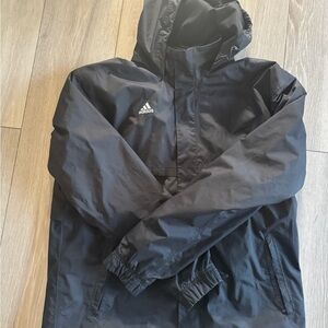 Adidas Black Windbreaker Hooded Jacket